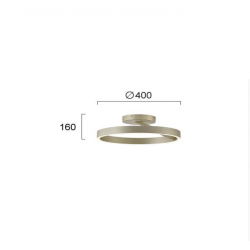 LUBINIS LED ŠVIESTUVAS SATURN D40 38W CCT RUSVAS