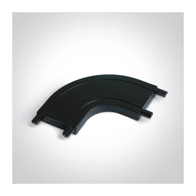 LENKTA KAMPINĖ JUNGTIS FLAT MAGNETINEI SISTEMAI ONE LIGHT 43004FG/B JUODA