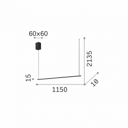 PAKABINAMAS LED ŠVIESTUVAS ESSENCE SP SQUARE L115 19W ŽALVARIO SPALVOS pigiau