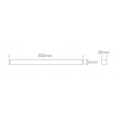 ŠVIESTUVAS FLAT MAGNETINEI SISTEMAI 43100FC/B/V 20W JUODAS kaina