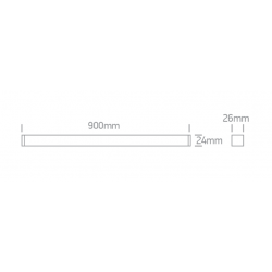 ŠVIESTUVAS FLAT MAGNETINEI SISTEMAI 43100FD/B/V 30W JUODAS kaina