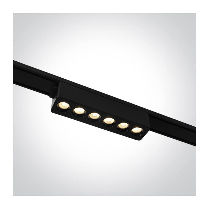 ŠVIESTUVAS FLAT MAGNETINEI SISTEMAI ONE LIGHT 43102FA/B/V 6W JUODAS