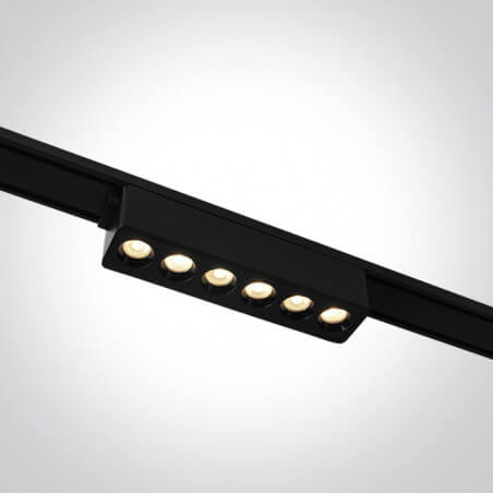 ŠVIESTUVAS FLAT MAGNETINEI SISTEMAI ONE LIGHT 43102FA/B/V 6W JUODAS