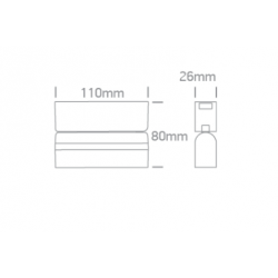 ŠVIESTUVAS FLAT MAGNETINEI SISTEMAI 43106FA/B/V 6W JUODAS kaina