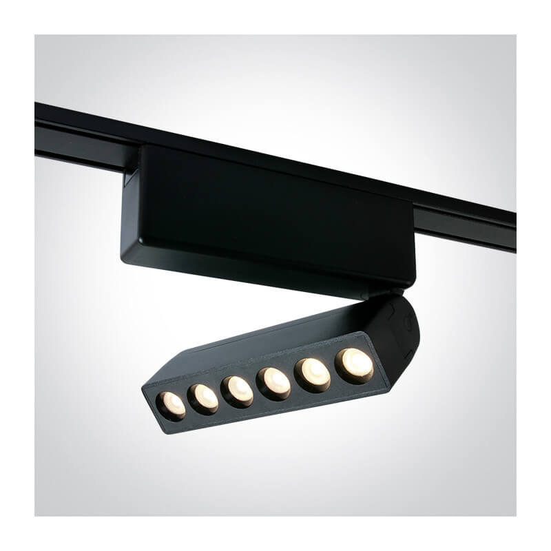 ŠVIESTUVAS FLAT MAGNETINEI SISTEMAI ONE LIGHT 43106FA/B/V 6W JUODAS