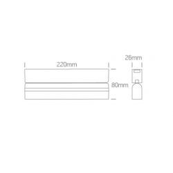 ŠVIESTUVAS FLAT MAGNETINEI SISTEMAI 43106FA/B/V 12W JUODAS kaina