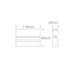 ŠVIESTUVAS FLAT MAGNETINEI SISTEMAI 43108FA/B/V 5W JUODAS kaina