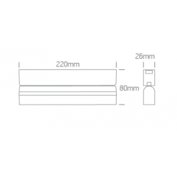 ŠVIESTUVAS FLAT MAGNETINEI SISTEMAI 43108FB/B/V 10W JUODAS kaina