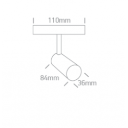 ŠVIESTUVAS FLAT MAGNETINEI SISTEMAI 43118F/B/V 7W JUODAS kaina