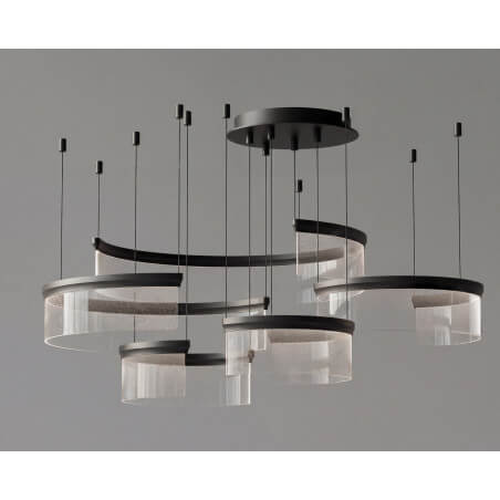 Pakabinamas LED šviestuvas Aurora L138 juodas Caeli Design 9004.5.L138