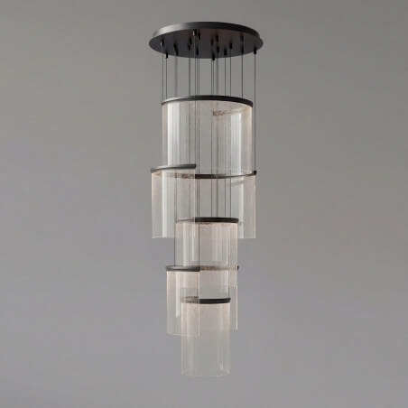 Pakabinamas LED šviestuvas Aurora 95 juodas Caeli Design 9004.6.D95