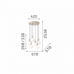PAKABINAMAS LED ŠVIESTUVAS ODEON SP6 ROUND 39W BALTAS pigiau