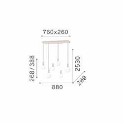 PAKABINAMAS LED ŠVIESTUVAS ODEON L88 SP6 39W BALTAS pigiau