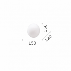SIENINIS ŠVIESTUVAS COTTON AP1 D15 BALTAS internetu