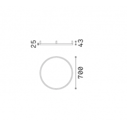 LUBINIS LED ŠVIESTUVAS ORACLE SLIM PL D70 ROUND 37W ŽALVARIO SPALVOS kaina