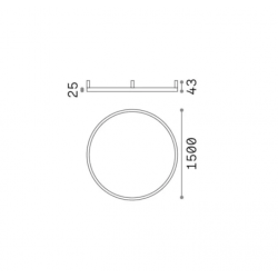 LUBINIS LED ŠVIESTUVAS ORACLE SLIM PL D150 ROUND 81W ŽALVARIO SPALVOS kaina