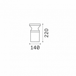 PASTATOMAS ŠVIESTUVAS TORRE PT1 H22 RUDAS pigiau