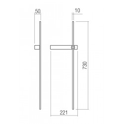 SIENINIS LED ŠVIESTUVAS TANGENT H73 6W AUKSO SPALVOS