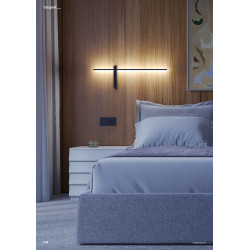 SIENINIS LED ŠVIESTUVAS TANGENT H73 6W JUODAS pigiau