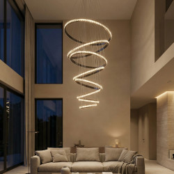 PAKABINAMAS LED ŠVIESTUVAS AZALEA SPIRAL 238W JUODAS STEP DIM kaina