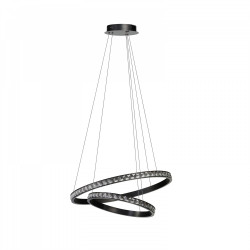 PAKABINAMAS LED ŠVIESTUVAS AZALEA 60+40 41W JUODAS STEP DIM