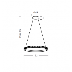 PAKABINAMAS LED ŠVIESTUVAS AZALEA 60 30W JUODAS STEP DIM pigiau