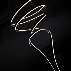 PAKABINAMAS LED ŠVIESTUVAS RIBANA 167W JUODAS STEP DIM kaina