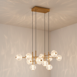 PAKABINAMAS LED ŠVIESTUVAS GALATEA 63W AUKSO SPALVOS CCT kaina