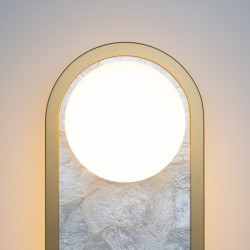 Sieninis LED šviestuvas PERLAMOUR 20W CCT žalvario spalvos skubiai