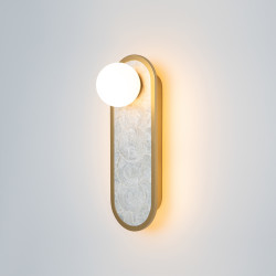 Sieninis LED šviestuvas PERLAMOUR 20W CCT žalvario spalvos kaina