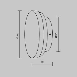Sieninis LED šviestuvas BASIC 5W CCT rudas skubiai