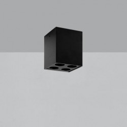 LUBINIS LED ŠVIESTUVAS INVISIBLE SQUARE 9W JUODAS kaina