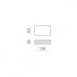 LUBINIS LED ŠVIESTUVAS INVISIBLE RECTANGULAR 12W JUODAS skubiai