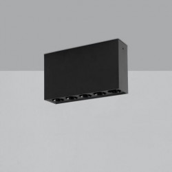 LUBINIS LED ŠVIESTUVAS INVISIBLE RECTANGULAR 12W JUODAS kaina