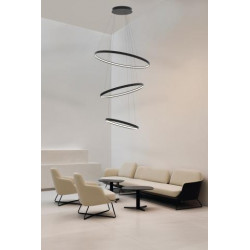 PAKABINAMAS LED ŠVIESTUVAS LOOP D80 JUODAS kaina