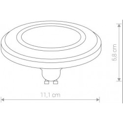 LEMPA GU10 / ES111 LED LENS, BALTA kaina