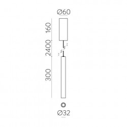 PAKABINAMAS LED ŠVIESTUVAS PIPE SLIM 5W BALTAS kaina