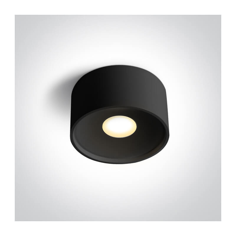 LUBINIS LED ŠVIESTUVAS ONE LIGHT 12112F/B/V 12W JUODAS