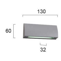 SIENINS LED ŠVIESTUVAS TECH L13 4W TAMSIAI PILKAS kaina