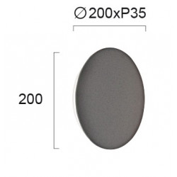 SIENINIS LED ŠVIESTUVAS KYKLOS D20 5W TAMSIAI PILKAS kaina