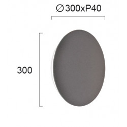 SIENINIS LED ŠVIESTUVAS KYKLOS D30 9W TAMSIAI PILKAS kaina