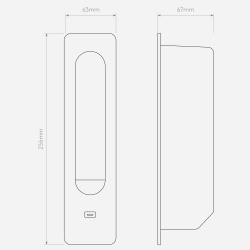 SIENINIS LED ŠVIESTUVAS KETA 3,2W USB-C JUODAS