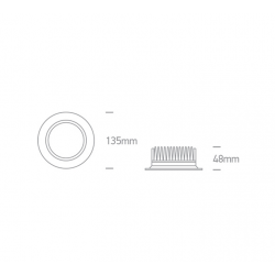 ĮLEIDŽIAMA LED PANELĖ 10113UV/B/V 13W CCT BALTAS kaina