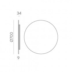 SIENINIS LED ŠVIESTUVAS SOUND D70 25W RAUDONAS pristatymas
