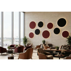 SIENINIS LED ŠVIESTUVAS SOUND D70 25W RAUDONAS pigiau