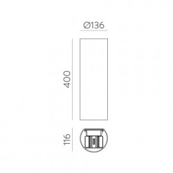 SIENINIS LED ŠVIESTUVAS KOWA H40 11W RUDAS kaina