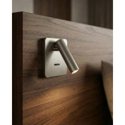 ĮLEIDŽIAMAS SIENINIS LED ŠVIESTUVAS ATRIA SQUARE MINI 3W NIKELIO SPALVOS kaina