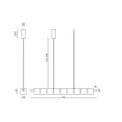 PAKABINAMAS LED ŠVIESTUVAS CUBIC L113 35W JUODAS | AUKSO SPALVOS pristatymas