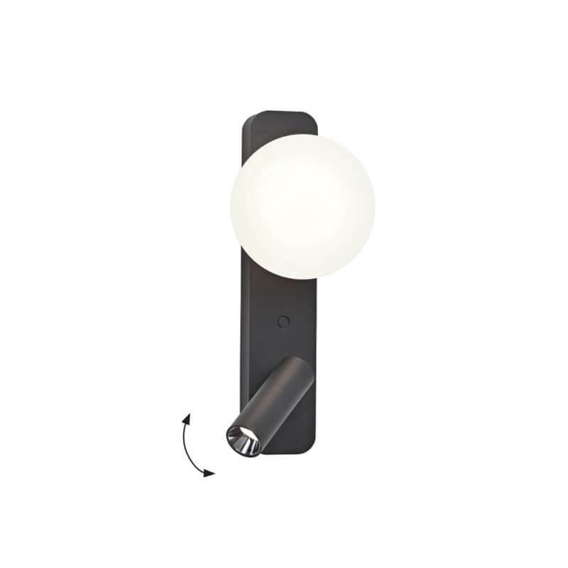 SIENINIS LED ŠVIESTUVAS VIOKEF ELINA 9W JUODAS 4343900