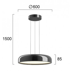 PAKABINAMAS LED ŠVIESTUVAS ALENSA D60 60W JUODAS kaina
